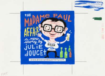 Doucet, Julie - Julie Doucet The Madame Paul Affair Promo Ad Painting Original Art (Drawn & Quarterly, 2000)....