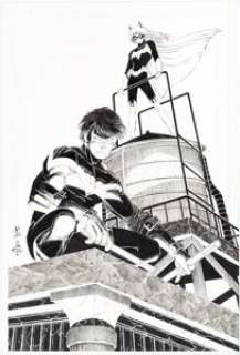 Romita Jr., John - John Romita Jr. and Danny Miki Nightwing #49 Variant Cover Original Art (DC, 2018)....