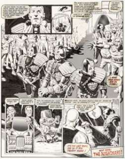 Brian Bolland - 2000 AD Prog #86 Story End Page 8 Judge Dredd Original Art (Fleetway, 1978).