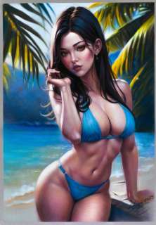 Denis P | Denis Prenzel - Special Edition on Velour Smooth Pastel On the Beach (29, 7 x 42 cm) - Page volante - (2023) | Catawiki