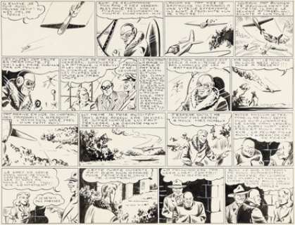 Pierre Frisano Collection Pic Aventures: Pat Kee et le Requin Story Page 7 Original Art (Editions et imprimerie P.I.C., 1946-48).