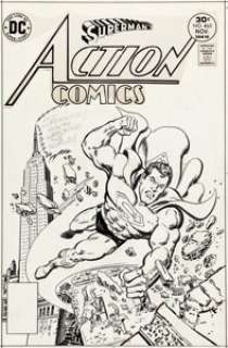 Bob Oksner and Ernie Chan Action Comics #465 Cover Original Art (DC, 1977).