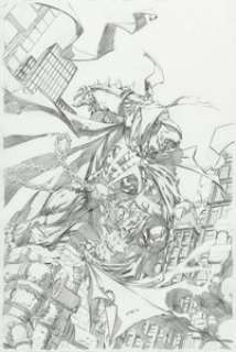 David Finch Spawn #200 Variant Cover Original Art (Image, 2011).