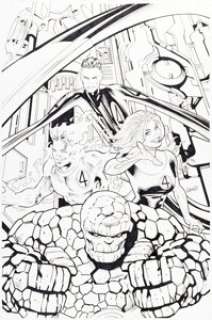 Greg Land Fantastic Four #16 (661) Variant Cover Original Art (Marvel, 2020).