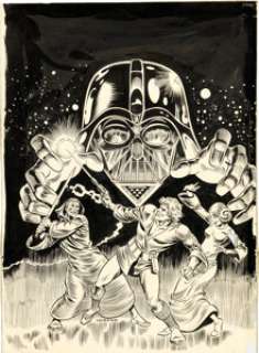 Rick Hoberg and Frank Giacoia Star Wars #4 Cover Original Art (Marvel, 1977).