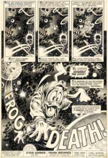 Frank Brunner Giant-Size Man-Thing #4 Howard the Duck Story Page 1 Original Art (Marvel, 1975).
