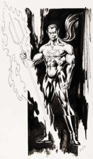 Michael Bair Hellstorm: Prince of Lies Unpublished Cover Original Art (Marvel, c. 1993).