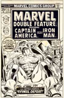 Gil Kane and Frank Giacoia Marvel Double Feature #15 Captain America Cover Original Art (Marvel, 1976). | Heritage