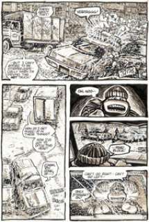 Kevin Eastman and Peter Laird Michaelangelo, Teenage Mutant Ninja Turtle #1 Story Page 22 Original Art (Mirage, 1985).