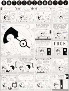Ivan Brunetti Linework #4 Complete 1-Page Story Original Art Group of 2 (2012).