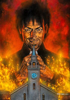 Glenn Fabry Preacher #1 Cover Re-Creation Painting Original Art (2011).