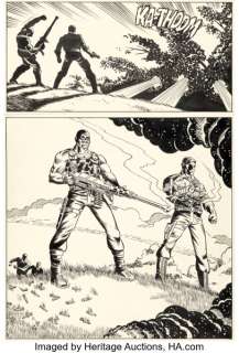 Mike Vosburg and Jon D‘Agostino G.I. Joe, a Real American Hero #22 Duke and Roadblock First Appearance Issue Story Page 19 Original Art (Marvel, 1984).