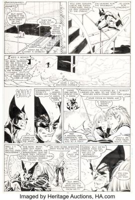 Marc Silvestri and Dan Green The Uncanny X-Men #222 Wolverine and Longshot Story Page 21 Original Art (Marvel, 1987). | Heritage