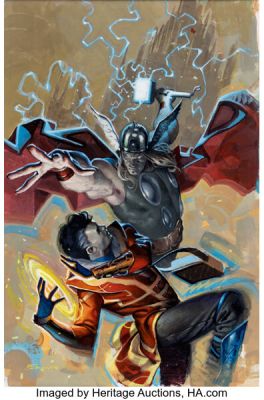 Fabrizio De Tommaso Doctor Strange of Asgard #4 Thor Variant Cover Original Art (Marvel, 2025).