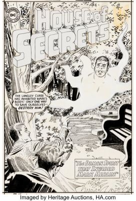 Mort Meskin and George Roussos House of Secrets #59 Cover Original Art (DC, 1962).