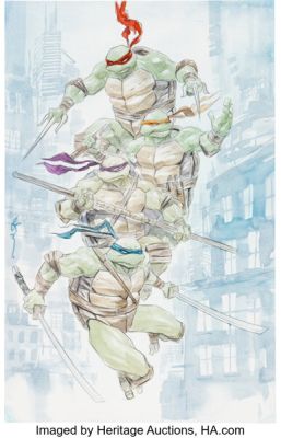 Dustin Nguyen Teenage Mutant Ninja Turtles #13 Variant Cover Original Art (DC, 2025).