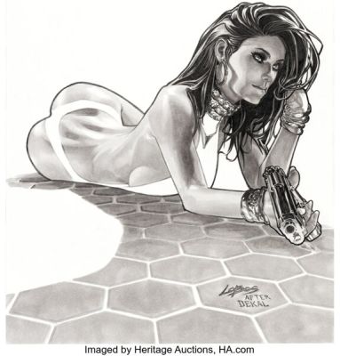 Pablo Villalobos Gun Honey: Blood for Blood #2 Variant Cover Original Art (Titan, 2022). | Heritage