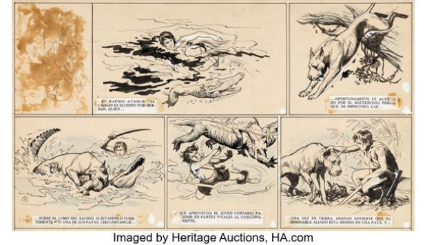 Jose Luis Salinas Hernan El Corsario Zito #5 Story Page 27 Original Art (Patoruzu, 1937). | Heritage