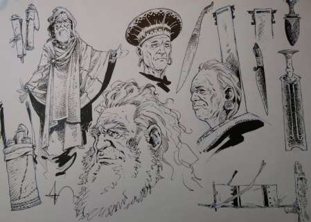 Pellet, Philippe | Pellet, Philippe - Dessin original - Recherches de personnage - Sheïd - (2021) | Catawiki