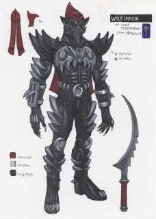 Yasushi Nirasawa’s hand-drawn color illustration (lines are printed) "Kamen Rider Den-O" Wolf Imagin | Mandarake (Big Web)