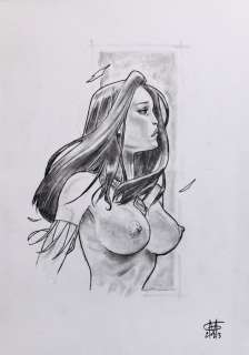 Giuseppe Matteoni | Giuseppe Matteoni - Pocahontas - Illustrazione a matita | Catawiki