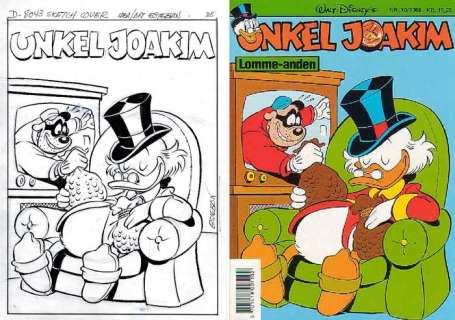 Ignasi Calvet Estéban | Uncle Scrooge D 8043 - Original cover sketch by Esteban - (1988) | Catawiki