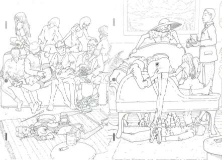 FetishGeneraor - 2 Original, published drawings - Bondage - Formaat: 29 x 21 cm. (each) - Exemplaire unique - (2000) | Catawiki