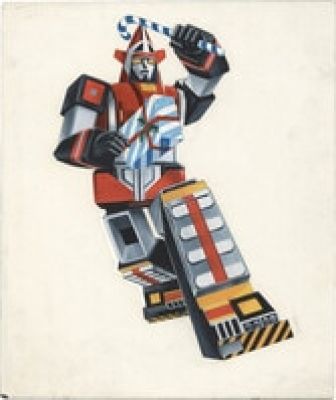 Toshio Okazaki Hand-Drawn Color Illustration "Dai Sentai Goggle-V (Five)" | Mandarake (Big Web)