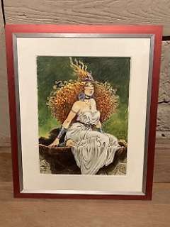 Lidwine - Illustration originale couleur - La Quête de l‘Oiseau du Temps - (1998)