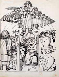 Peellaert Guy | Â«CarashiÂ». Encre de Chine sur papier dessin pour une planche | Tessier Sarrou