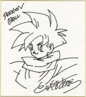 Akira Toriyama Hand-Drawn Shikishi "Dragon Ball" - Son Gohan