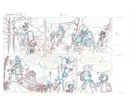 Cambré, Charel - 1 Original preliminary page - Robbedoes 3 - De wolfman - 2018 | Catawiki