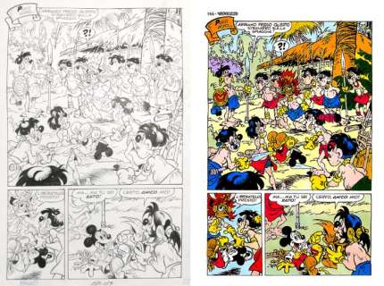 Topolino - I TL 1584-BP - e il tesoro dei Caraibi - Sergio Asteriti - p. 28 (59) - 1 Art original - 1986 | Catawiki