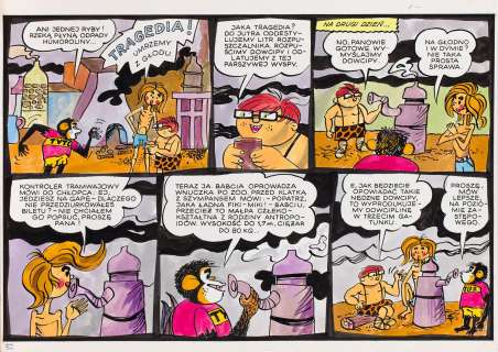 Henryk Jerzy Chmielewski (1923 - 2021) | Henryk Jerzy Chmielewski | "Tytus, Romek i A’Tomek. Księga X", plansza nr 52, około1990 | Desa Unicum