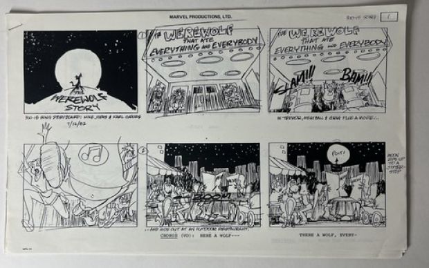 Marvel Productions Werewolf Storyboard Art Mike Joens Karl Geurs 1982 15 Pages | eBay US (Buy It Now)
