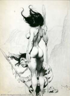 Frank Frazetta - Original Illustration (Sun Litho, 1981). Originally drawn in 1968, this exquisite piece was - | Heritage
