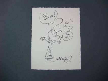 Zep | Titeuf Dédicace familiale sur carton bord crênelé 15,5 x 19,5 cm r | Geneva Auctions