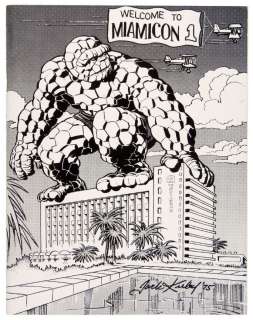 â€œMIAMICON 1â€ 1975 PROGRAM BOOK WITH MIKE ZECK FULL PAGE â€œTHORâ€ ORIGINAL ART. | Hake’s