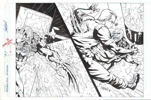 John Tighe, Ryan Odagawa - Resident Evil Web Comic Pg 9 Alpha Team Albert Wesker Splash