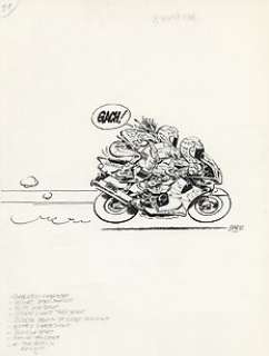 Bar2 - 1 Original drawing - Joe Bar Team - Le Sportif frime - 1998 | Catawiki