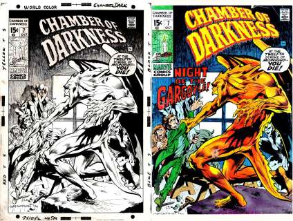 Bernie Wrightson - chamber of darkness #7 cover (very first wrightson marvel cover! ) 1970