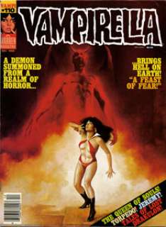 Enric - Vampirella #110 Cover Original Art (Warren, 1982). Painting with a "limited palette" of blood - | Heritage