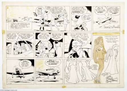 Russell Keaton - Flying Jenny Sunday Comic Strip Group of 3 Original Art (Bell Syndicate, 1940). Three Sunday - | Heritage