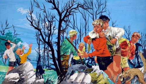 Gourlier Michel | Le combat de la 3ème Encre de couleur pour la jaquette | Coutau Bégarie