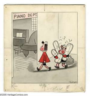 Marge Buell - Little Lulu Panel Page Original Art (Saturday Evening Post, undated). Although Dale Messick is -