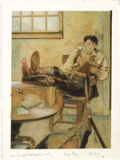 Michael Dubisch - "Harper Mage" Illustration Original Art (Wizards of the Coast, 2001). This vibrant -