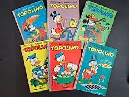 Topolino Libretto nn. 250/255 - Albi in Sequenza - 6 Comic - EO - 1960 | Catawiki