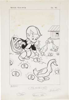 Warren Kremer Richie Rich #12 Cover Original Art (Harvey, 1962). The Rich family is far too wealthy to own -