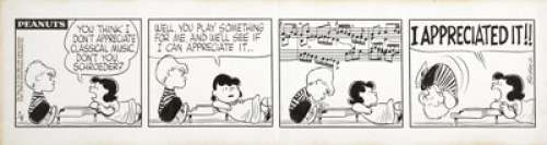 Charles Schulz Peanuts Daily Comic Strip Original Art, dated 7-8-58 (United Feature Syndicate, 1958). Of - | Heritage