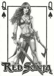 Oscar Garcia Calibos - Sonja Rouge - Dessin original au crayon - 50 x 35 cm - Hand Signed | Catawiki